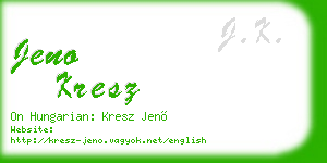 jeno kresz business card
